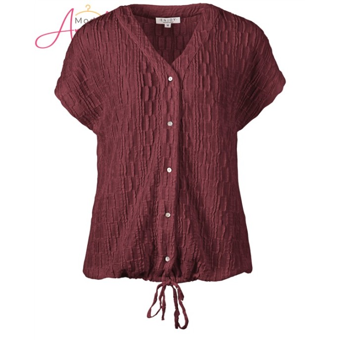 Enjoy Blouse drawstring relief 183611 Port